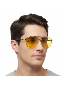 Rozjaśniające okulary pilotki do jazdy nocą polaryzacyjne EST-606Y-4 Estillo ze sklepu Stylion w kategorii Okulary przeciwsłoneczne męskie - zdjęcie 187584097