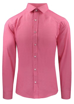 Męska Koszula Wizytowa, Taliowany Krój - Victorio - Różowa KSDWVCTO792sl ze sklepu JegoSzafa.pl w kategorii Koszule męskie - zdjęcie 187584246