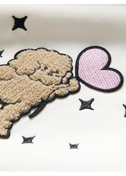 Reserved - Bawełniana bluza z aplikacją Boffie & Poko - złamana biel ze sklepu Reserved w kategorii Bluzy dziewczęce - zdjęcie 187584368