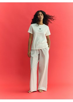 Reserved - Dwuczęściowa piżama Mickey Mouse - beżowy ze sklepu Reserved w kategorii Piżamy damskie - zdjęcie 187584425