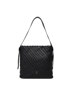 Torebka Tommy Hilfiger Th Braided Maxi Hobo AW0AW18161 Czarny ze sklepu eobuwie.pl w kategorii Torebki damskie - zdjęcie 187584708