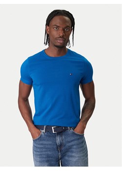 Tommy Hilfiger T-Shirt MW0MW10800 Niebieski Slim Fit ze sklepu MODIVO w kategorii T-shirty męskie - zdjęcie 187585437