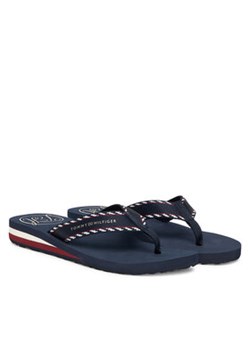 Tommy Hilfiger Japonki Webbing Beach Sandal FW0FW09038 Granatowy ze sklepu MODIVO w kategorii Klapki damskie - zdjęcie 187585507
