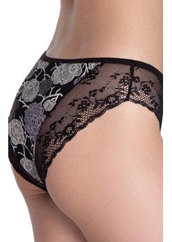 2-pak figi damskie w kwiatowy wzór z koronką L-1591BI, Kolor czarny-wzór, Rozmiar L, LAMA ze sklepu Primodo w kategorii Majtki damskie - zdjęcie 187586318