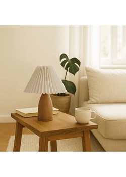Opviq Lampa stołowa w kolorze kremowo-jasnobrązowym - wys. 30 x Ø 22 cm ze sklepu Limango Polska w kategorii Oświetlenie - zdjęcie 187586625