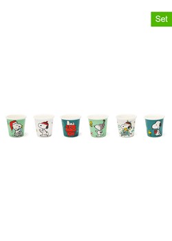 Trendy Kitchen by EXCÉLSA Kubki (6 szt.) w kolorze biało-zielonym do kawy - 90 ml ze sklepu Limango Polska w kategorii Dzbanki i zaparzacze - zdjęcie 187586647