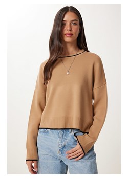Happiness Istanbul Sweter w kolorze jasnobrązowym ze sklepu Limango Polska w kategorii Swetry damskie - zdjęcie 187586765