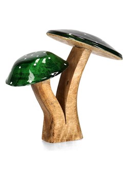 Bizzotto Figurka dekoracyjna &quot;Mushroom&quot; w kolorze jasnobrązowo-zielonym - wys. 18 cm ze sklepu Limango Polska w kategorii Dekoracje - zdjęcie 187586778