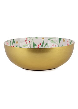 Bizzotto Miska dekoracyjna &quot;Holly&quot; w kolorze złotym ze wzorem - wys. 7 x Ø 20 cm ze sklepu Limango Polska w kategorii Misy i tace dekoracyjne - zdjęcie 187586779