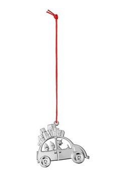 Rosendahl Zawieszka dekoracyjna &quot;Julebil&quot; w kolorze srebrnym - wys. 6,5 cm ze sklepu Limango Polska w kategorii Dekoracje bożonarodzeniowe - zdjęcie 187586906