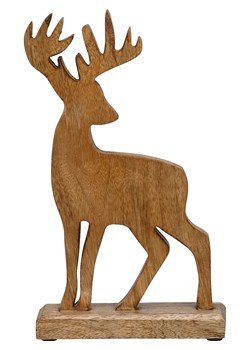 POSIWIO Figurka dekoracyjna &quot;Deer&quot; w kolorze jasnobrązowym - 16,5 x 28 x 6 cm ze sklepu Limango Polska w kategorii Dekoracje - zdjęcie 187586977