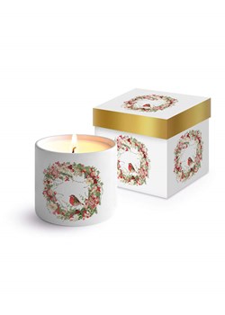 ppd Świeca &quot;Beautiful Christmas&quot; w kolorze białym ze wzorem - wys. 8,5 x Ø 7 cm ze sklepu Limango Polska w kategorii Świece i dyfuzory - zdjęcie 187587059