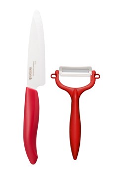 Kyocera 2-częściowy zestaw &quot;Gen&quot; w kolorze czerwonym ze sklepu Limango Polska w kategorii Noże kuchenne - zdjęcie 187587225