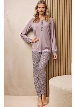 Piżama damska z długim rękawem i długimi spodniami 3807 Day, Kolor taupe, Rozmiar S, Lormar ze sklepu Intymna w kategorii Piżamy damskie - zdjęcie 187587437