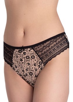 2-pak bawełniane figi damskie z kwiatowym wzorem L-1592BI, Kolor czarny-wzór, Rozmiar L, LAMA ze sklepu Intymna w kategorii Majtki damskie - zdjęcie 187587465