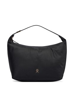 Torebka Tommy Hilfiger Th Go Hobo Nylon AW0AW18229 Czarny ze sklepu eobuwie.pl w kategorii Torby Shopper bag - zdjęcie 187588568