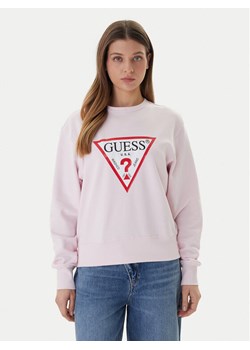 Guess Bluza W2YQ16 KBA11 Różowy Regular Fit ze sklepu MODIVO w kategorii Bluzy damskie - zdjęcie 187588689