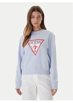 Guess Bluza W2YQ16 KBA11 Błękitny Regular Fit ze sklepu MODIVO w kategorii Bluzy damskie - zdjęcie 187588718