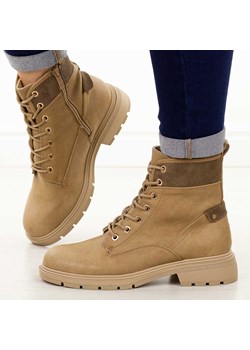 Beżowe botki damskie M.Daszyński 2501-3 ze sklepu suzana.pl w kategorii Botki - zdjęcie 187589035