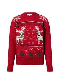 VG Damski sweter z dzianiny z zawartością wełny Kobiety Sztuczne włókno czerwony wzorzysty ze sklepu vangraaf w kategorii Swetry damskie - zdjęcie 187589145