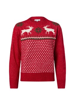 VG Damski sweter z dzianiny z zawartością wełny Kobiety Sztuczne włókno czerwony wzorzysty ze sklepu vangraaf w kategorii Swetry damskie - zdjęcie 187589147