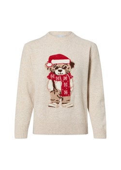 VG Damski sweter z dzianiny z zawartością wełny Kobiety Sztuczne włókno écru wzorzysty ze sklepu vangraaf w kategorii Swetry damskie - zdjęcie 187589148