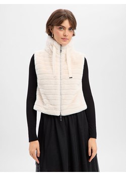 Monari Damska kamizelka ze sztucznego futra Kobiety Sztuczne włókno écru jednolity ze sklepu vangraaf w kategorii Kamizelki damskie - zdjęcie 187589175