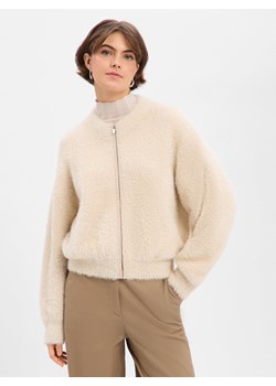 Opus Kardigan damski - Dores Kobiety Sztuczne włókno beżowy jednolity ze sklepu vangraaf w kategorii Swetry damskie - zdjęcie 187589177