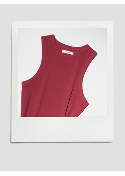 Reserved - Bawełniany top - bordowy ze sklepu Reserved w kategorii Bluzki damskie - zdjęcie 187589257