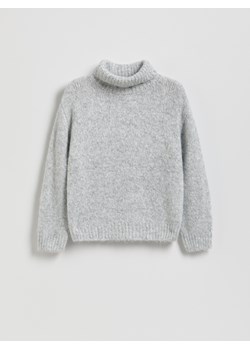 Reserved - Gładki sweter z golfem - jasnoszary ze sklepu Reserved w kategorii Swetry dziewczęce - zdjęcie 187589267