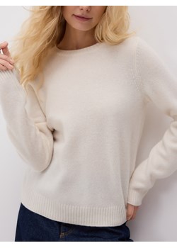 Reserved - Wełniany sweter - kremowy ze sklepu Reserved w kategorii Swetry damskie - zdjęcie 187589809
