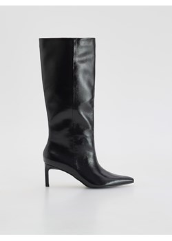 Reserved - Kozaki na obcasie - ciemnofioletowy ze sklepu Reserved w kategorii Kozaki damskie - zdjęcie 187589916