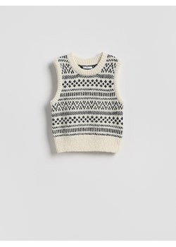 Reserved - Wzorzysta kamizelka - wielobarwny ze sklepu Reserved w kategorii Swetry męskie - zdjęcie 187589975