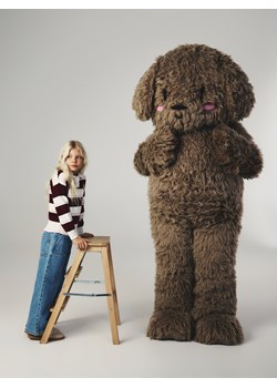 Reserved - Sweter polo w paski Boffie & Poko - wielobarwny ze sklepu Reserved w kategorii Swetry chłopięce - zdjęcie 187590216