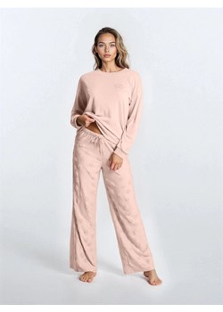 Sinsay - Piżama dwucześciowa z dzianiny french terry i spodniami w grochy - różowy ze sklepu Sinsay w kategorii Piżamy damskie - zdjęcie 187590717