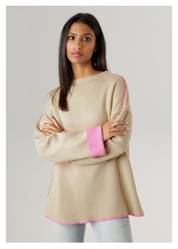 Aniston Sweter w kolorze beżowym ze sklepu Limango Polska w kategorii Swetry damskie - zdjęcie 187593898