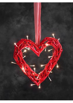 Konstsmide Dekoracyjna zawieszka LED w kolorze czerwonym - wys. 32 cm ze sklepu Limango Polska w kategorii Dekoracje bożonarodzeniowe - zdjęcie 187593966