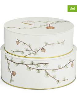 Kähler Pojemniki (2 szt.) &quot;Hammershøi&quot; w kolorze biało-zielonym na wypieki ze sklepu Limango Polska w kategorii Pojemniki kuchenne - zdjęcie 187593979