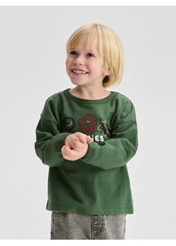 Reserved - Bawełniany longsleeve - morski ze sklepu Reserved w kategorii T-shirty chłopięce - zdjęcie 187594247