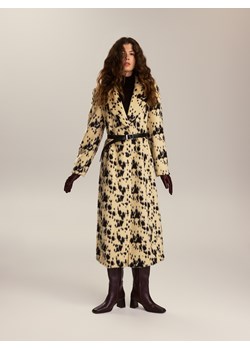 Reserved - Płaszcz ze sztucznego włosia - wielobarwny ze sklepu Reserved w kategorii Płaszcze damskie - zdjęcie 187594286