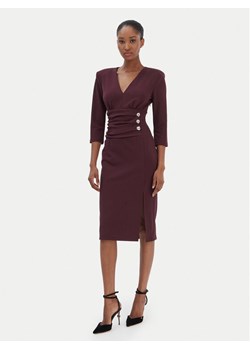 Rinascimento Sukienka koktajlowa CFC0020161002 Bordowy Slim Fit ze sklepu MODIVO w kategorii Sukienki - zdjęcie 187594946