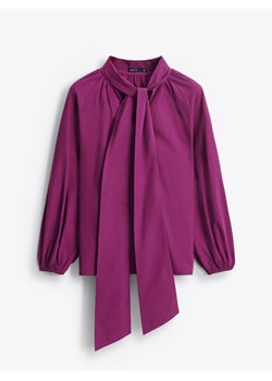 Mohito - Bluzka z wiązaniem - ciemny fiolet ze sklepu Mohito w kategorii Bluzki damskie - zdjęcie 187595356