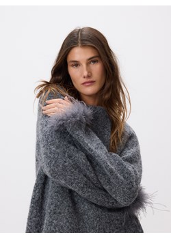 Reserved - Sweter z ozdobnym detalem - szary ze sklepu Reserved w kategorii Swetry damskie - zdjęcie 187595606