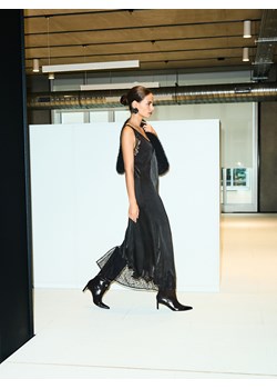 Reserved - Kozaki na obcasie - ciemnofioletowy ze sklepu Reserved w kategorii Kozaki damskie - zdjęcie 187595625