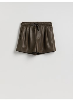 Reserved - Szorty z imitacji skóry - brązowy ze sklepu Reserved w kategorii Szorty - zdjęcie 187595667