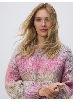 Reserved - Sweter z obniżoną linią ramion - różowy ze sklepu Reserved w kategorii Swetry damskie - zdjęcie 187595695