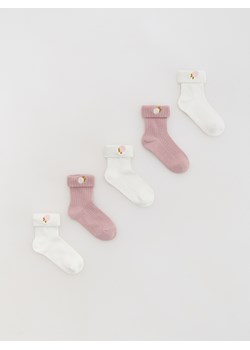 Reserved - Skarpetki 5 pack - złamana biel ze sklepu Reserved w kategorii Skarpetki dziecięce - zdjęcie 187595929