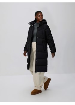 Reserved - Długa kurtka z kapturem - czarny ze sklepu Reserved w kategorii Kurtki damskie - zdjęcie 187595959