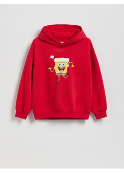 Reserved - Bawełniana bluza SpongeBob - czerwony ze sklepu Reserved w kategorii Bluzy chłopięce - zdjęcie 187596048