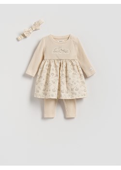 Reserved - Bawełniany komplet Bambi - złamana biel ze sklepu Reserved w kategorii Komplety niemowlęce - zdjęcie 187596218